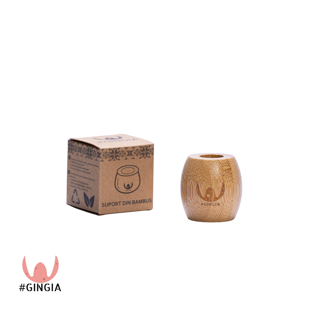 Suport bambus pentru periuta